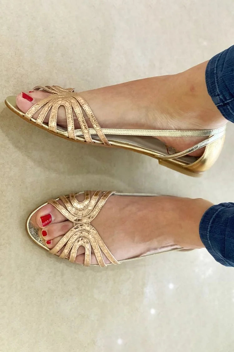 Aracely | Sandalias Doradas