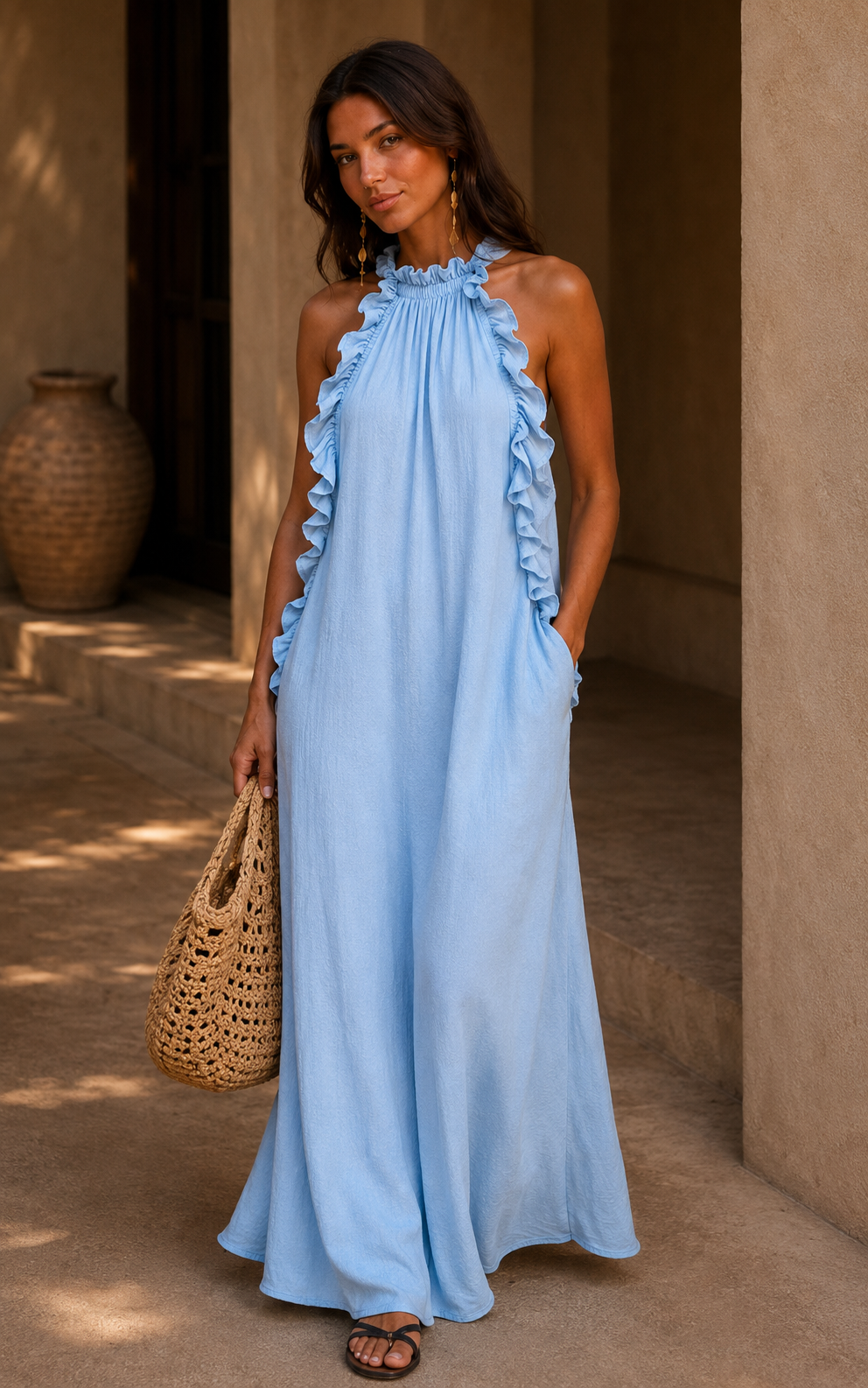 Lua | Vestido Maxi con Bolsillos