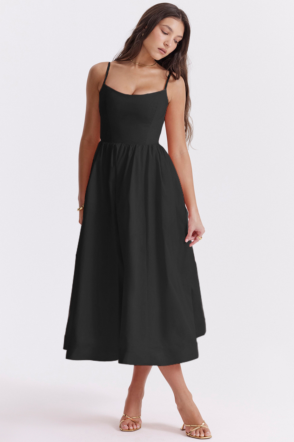 ESTELA | Vestido midi elegante de verano con corsé