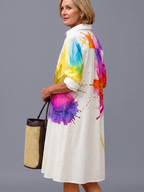 Lydia | Vestido Camisero Midi Multicolor