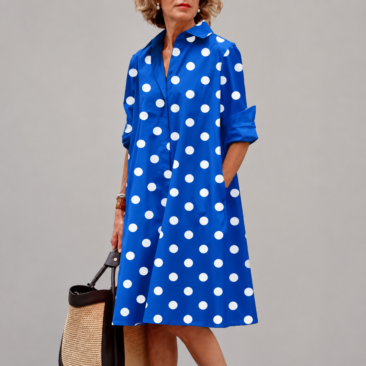 Valentina | Vestido Camisero de Lunares