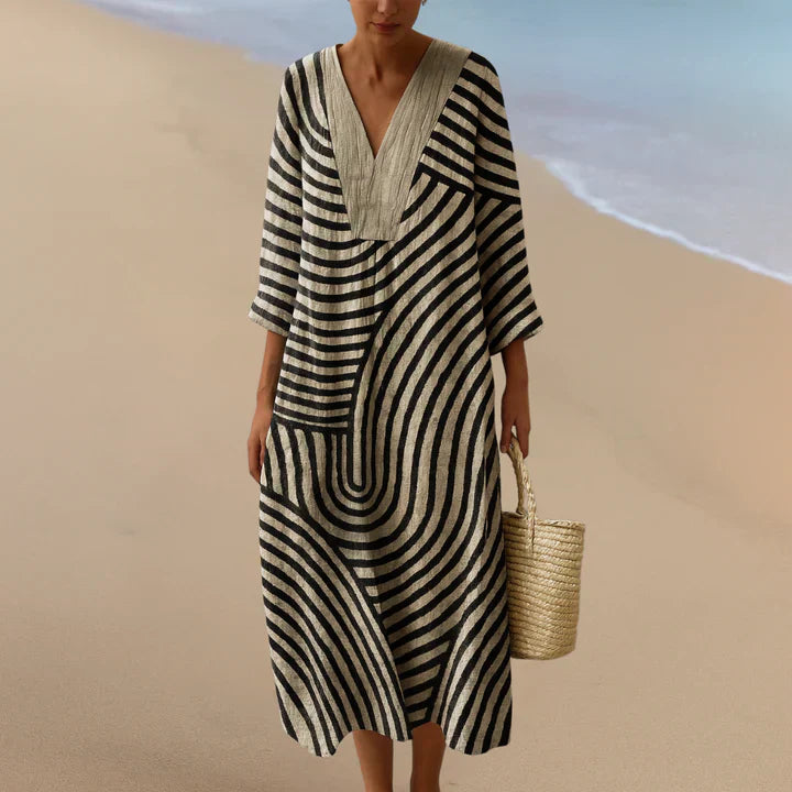 Elara | Vestido Maxi Monocromático