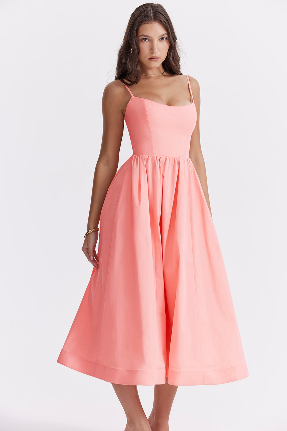 ESTELA | Vestido midi elegante de verano con corsé