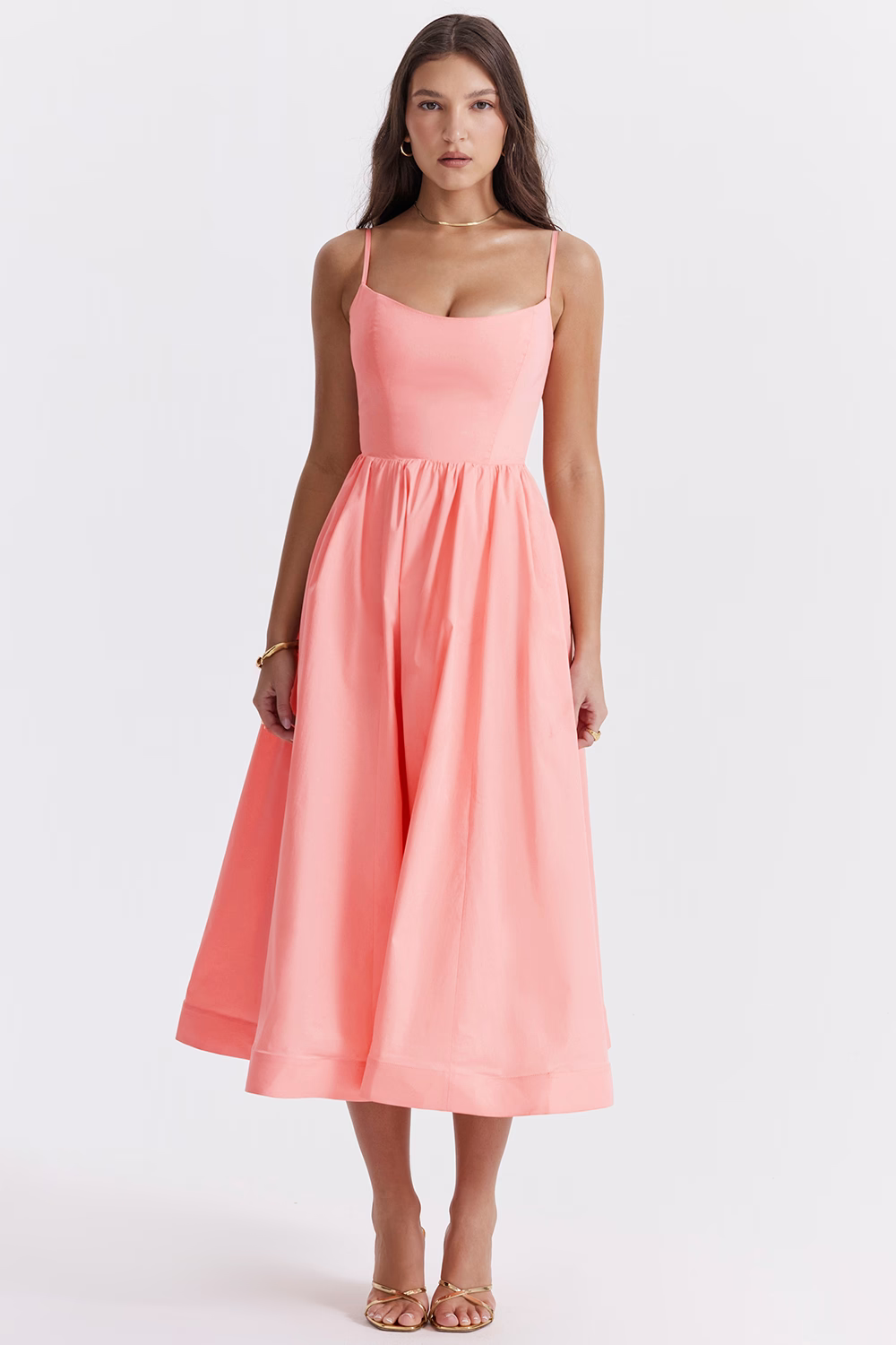 ESTELA | Vestido midi elegante de verano con corsé