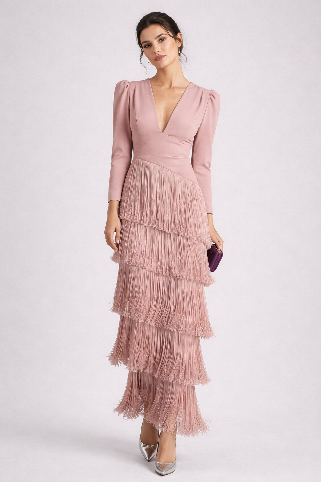 Clara | Vestido midi elegante de flecos