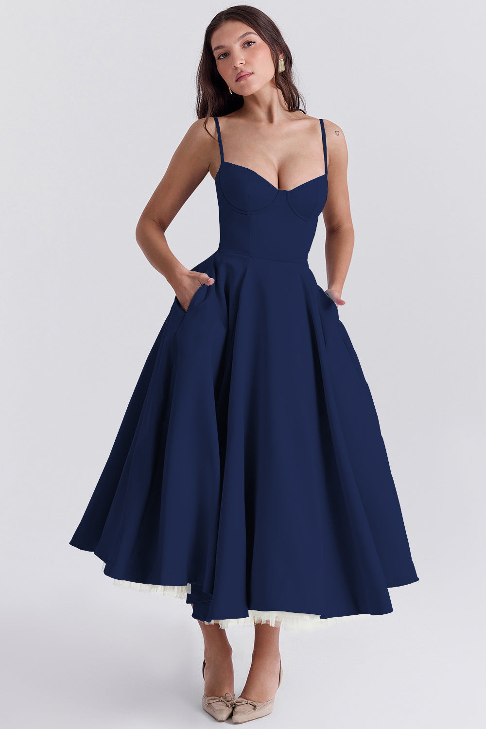 YLIANA | Vestido midi veraniego romántico