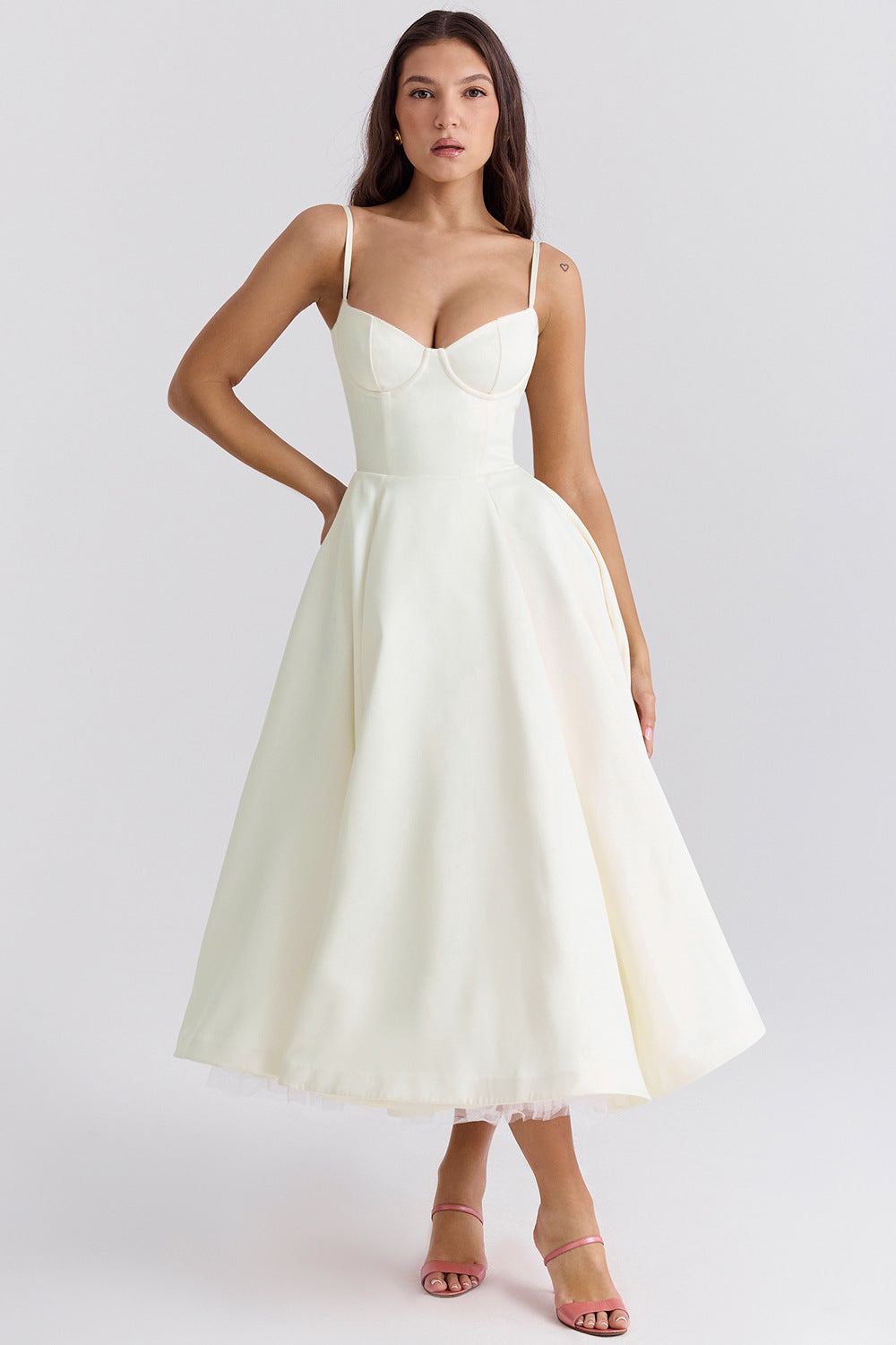 YLIANA | Vestido midi veraniego romántico