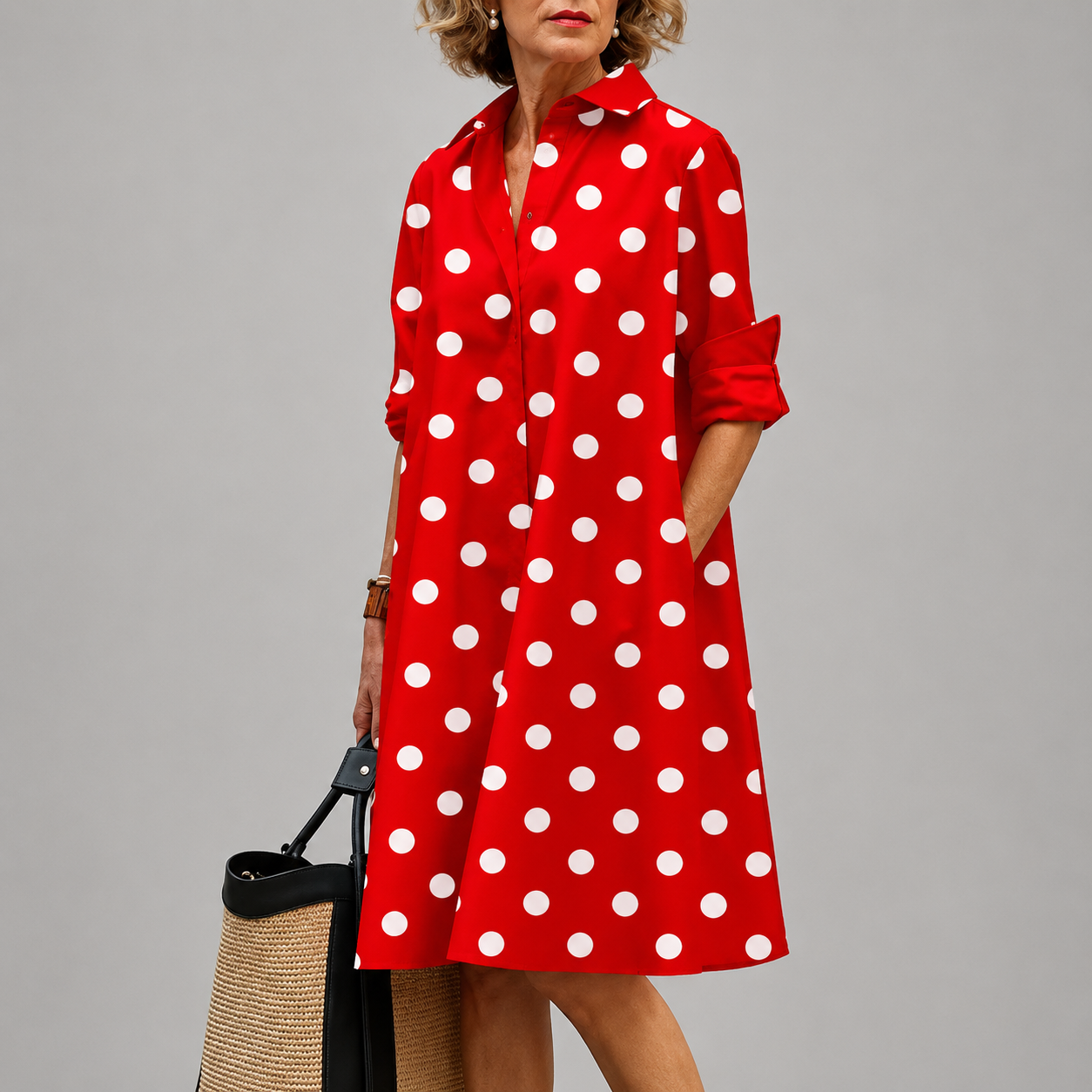 Valentina | Vestido Camisero de Lunares