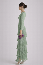 Clara | Vestido midi elegante de flecos