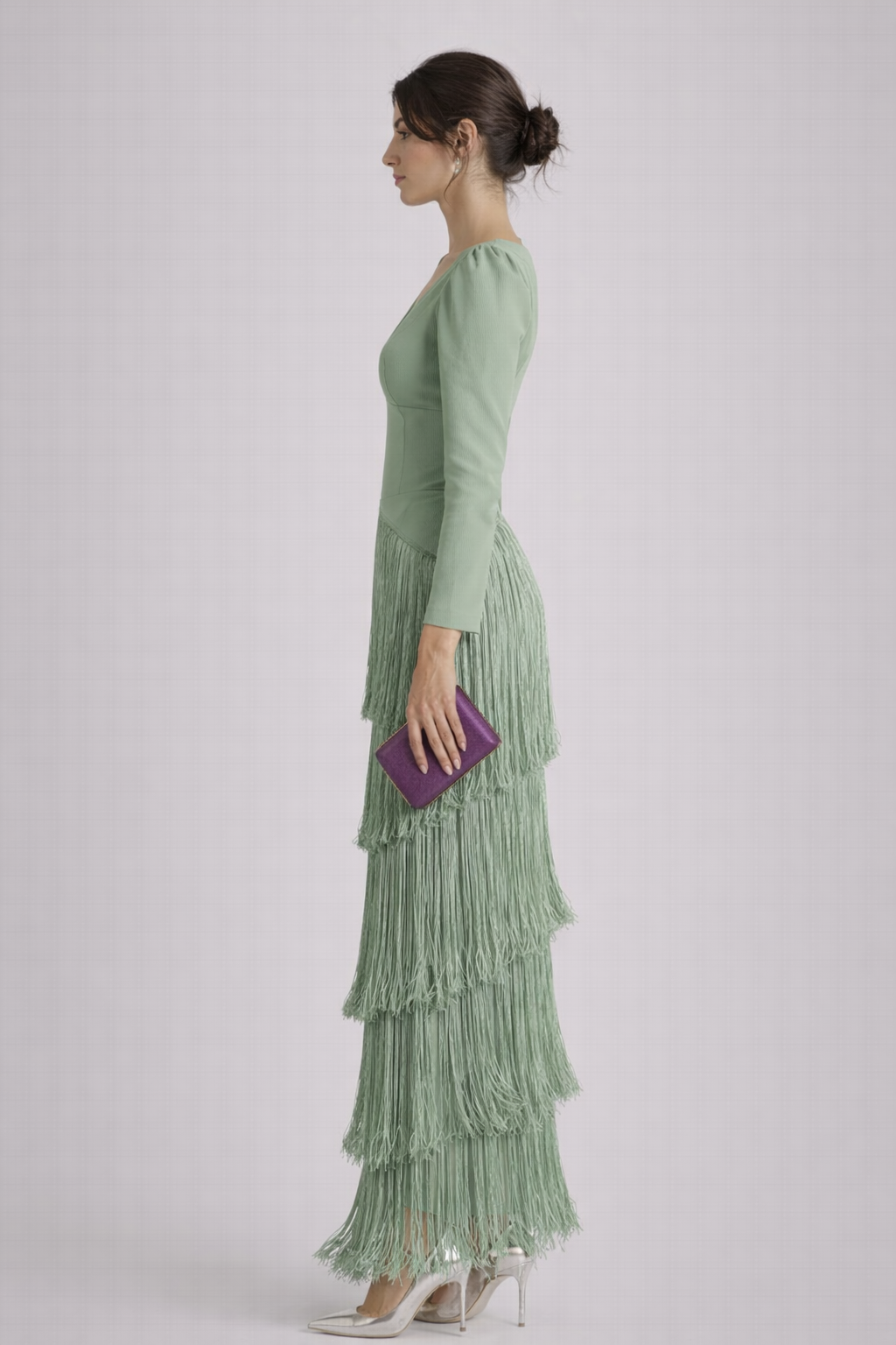 Clara | Vestido midi elegante de flecos