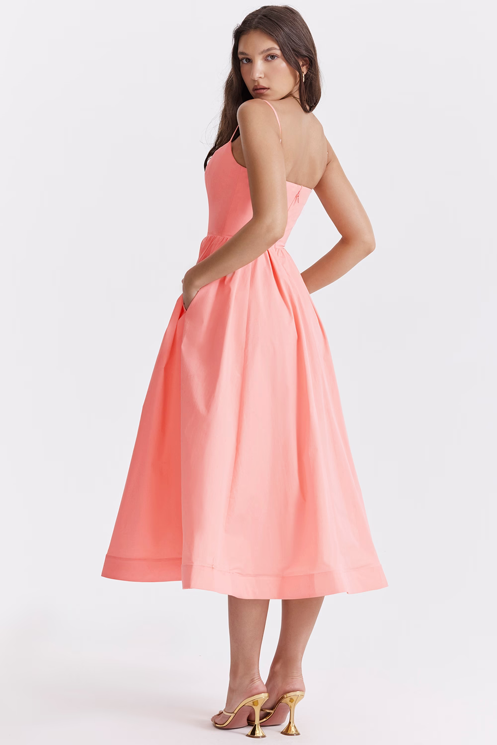 ESTELA | Vestido midi elegante de verano con corsé