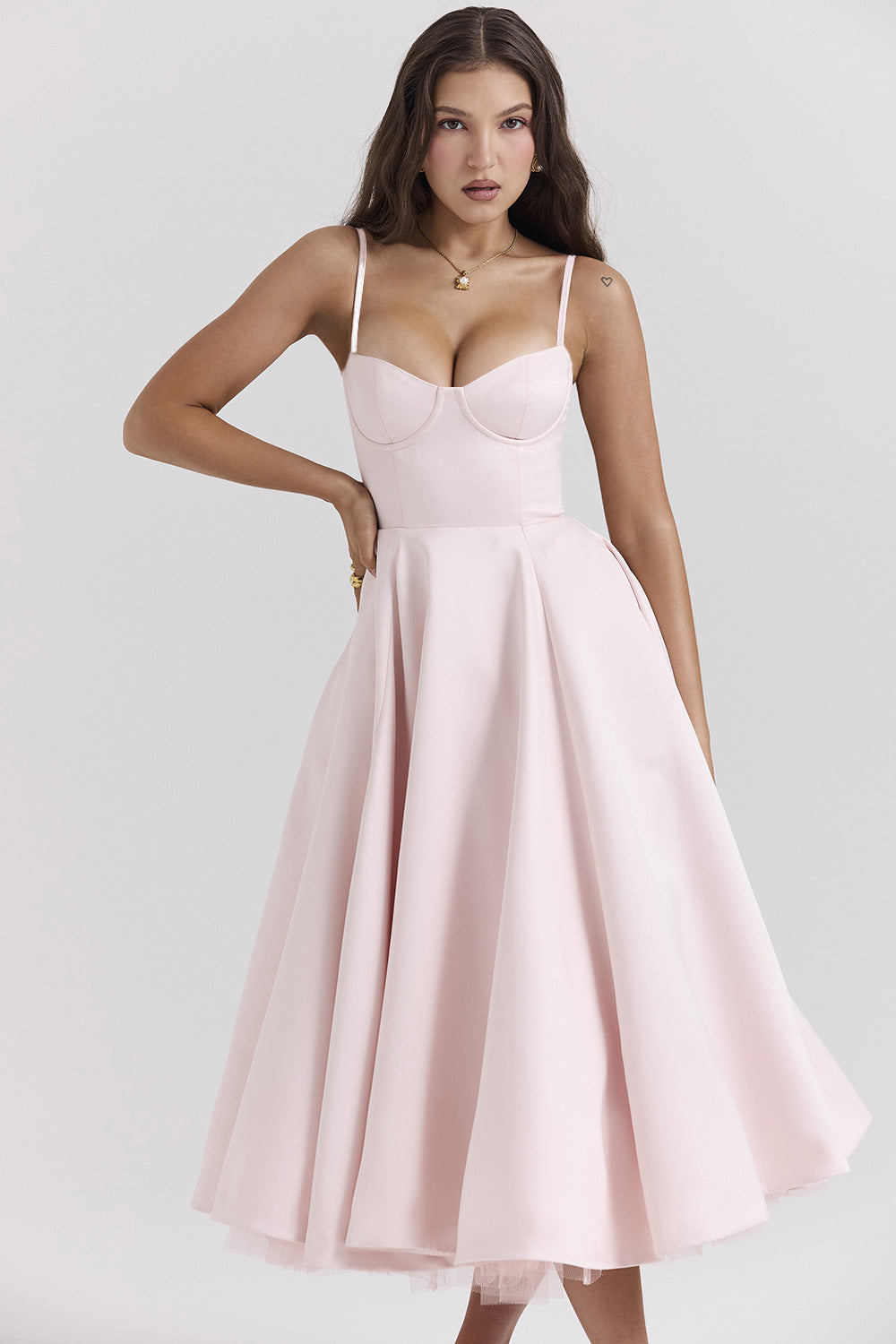 YLIANA | Vestido midi veraniego romántico