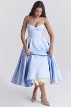 YLIANA | Vestido midi veraniego romántico