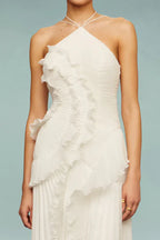 LIYANA | Vestido de volantes en espiral
