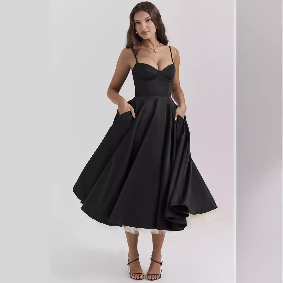 YLIANA | Vestido midi veraniego romántico