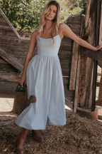 ESTELA | Vestido midi elegante de verano con corsé