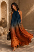 Paula | Vestido Largo Halter Degradado