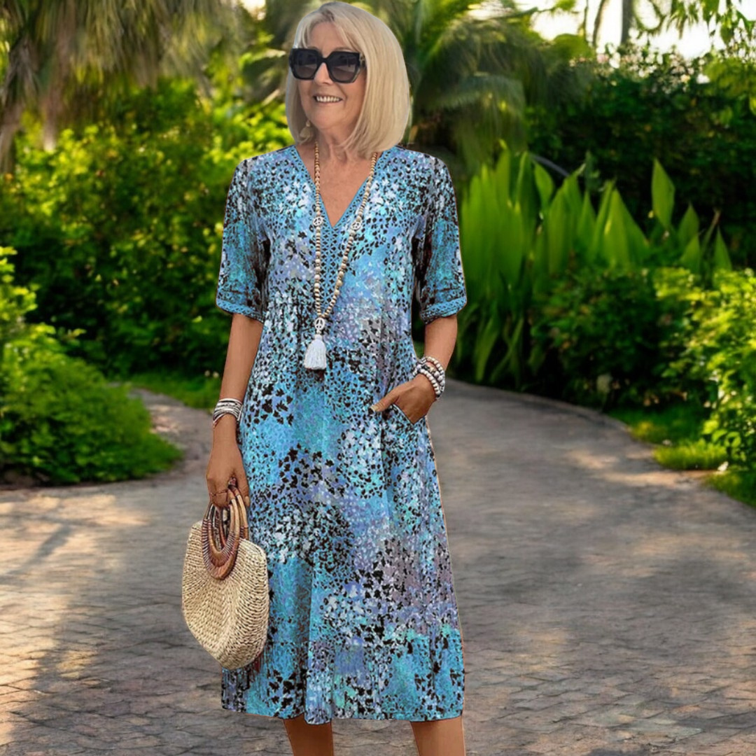 Iris | Vestido fluido ligero de efecto favorecedor