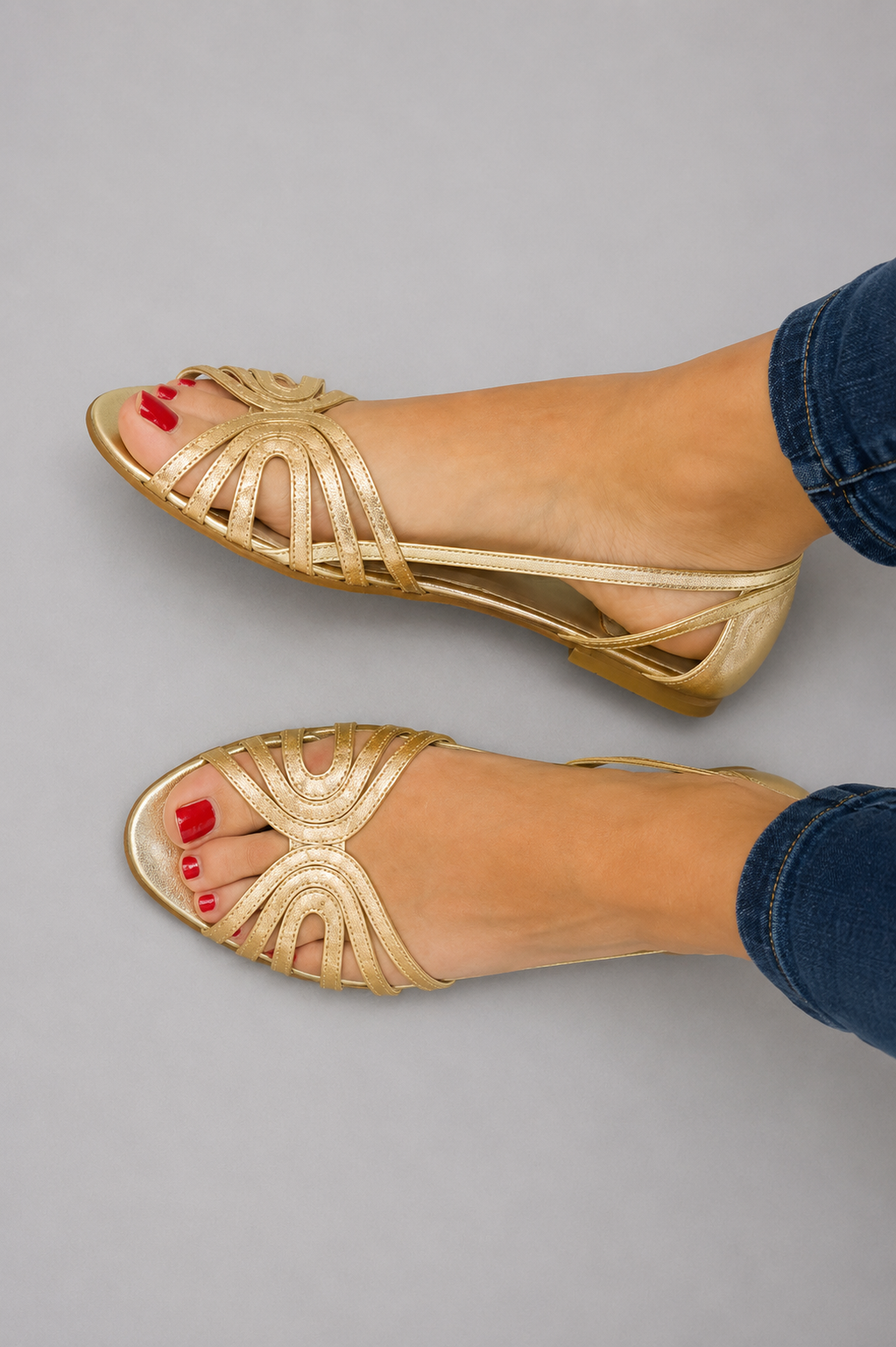 Aracely | Sandalias Doradas