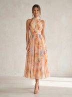Esther | Vestido Halter Acuarela