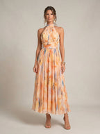 Esther | Vestido Halter Acuarela