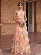 Esther | Vestido Halter Acuarela