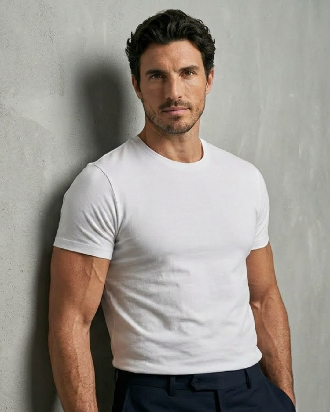 White | Camiseta básica slim fit