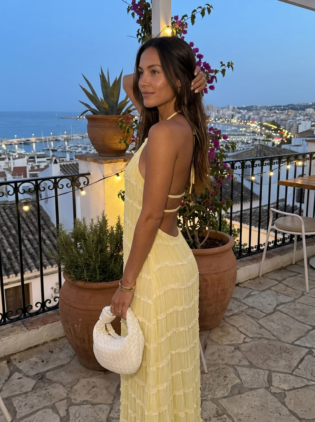 Ángela | Vestido Halter Plisado