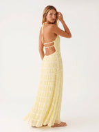 Ángela | Vestido Halter Plisado