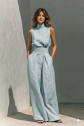 Lina | Set fresco de lino y algodón con pantalón fluido