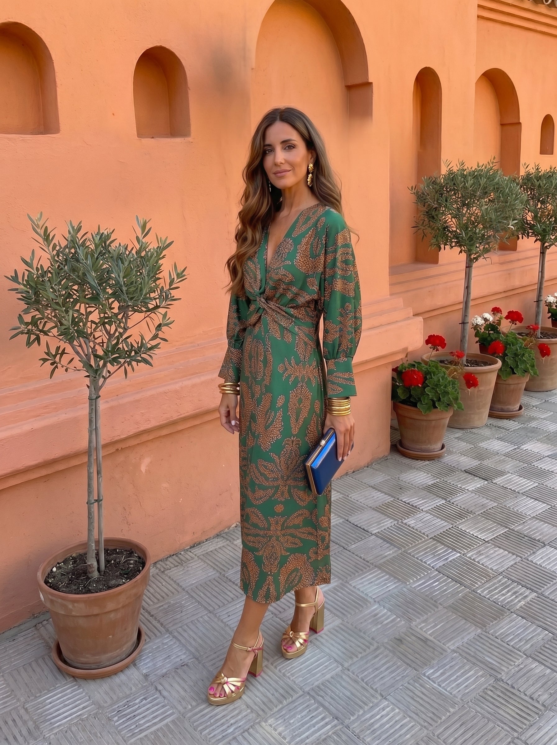 Bruma |Vestido midi con estampado