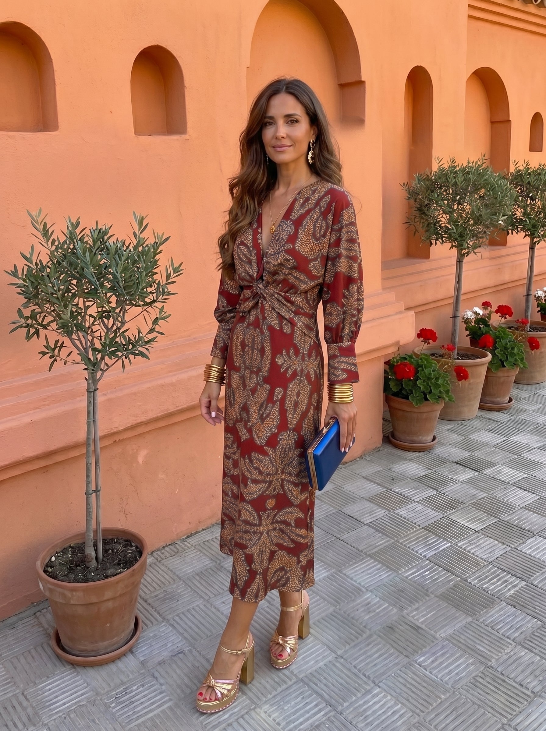 Bruma |Vestido midi con estampado