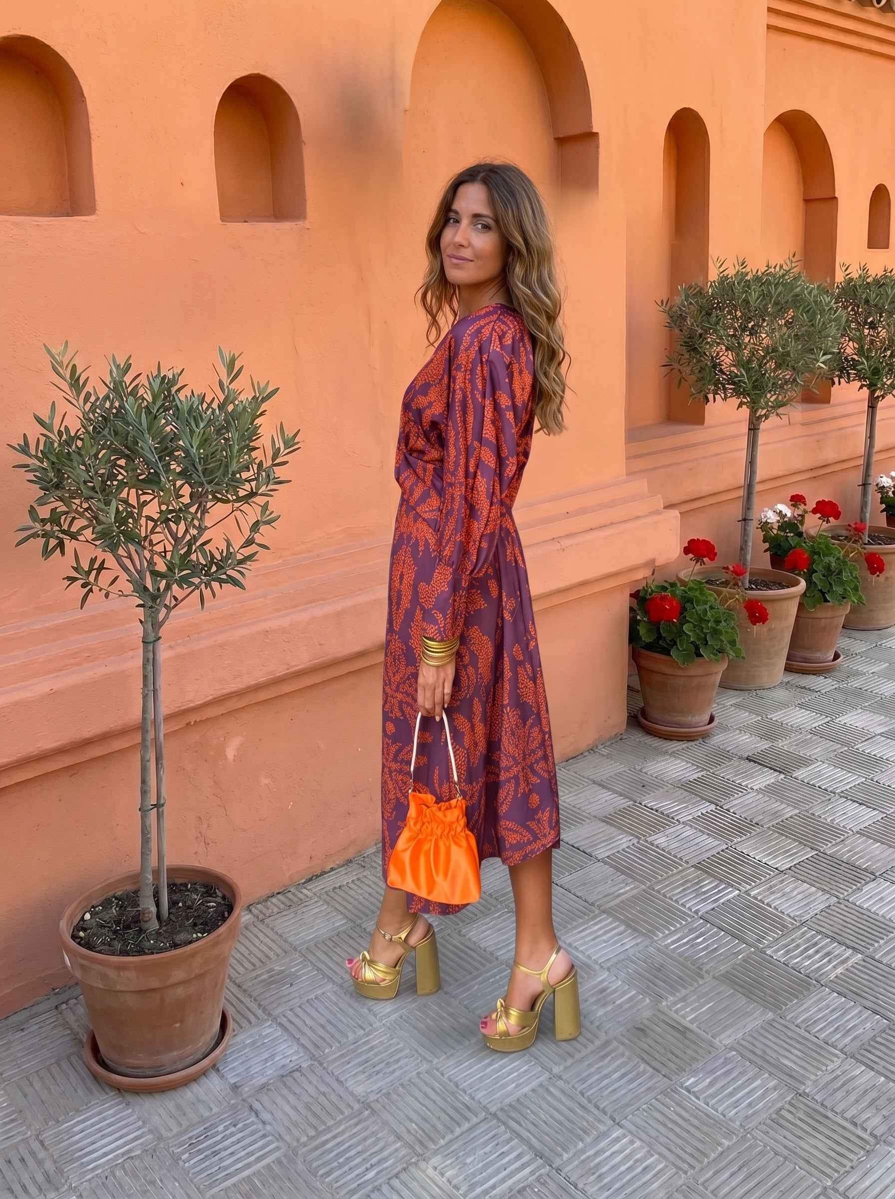 Bruma |Vestido midi con estampado