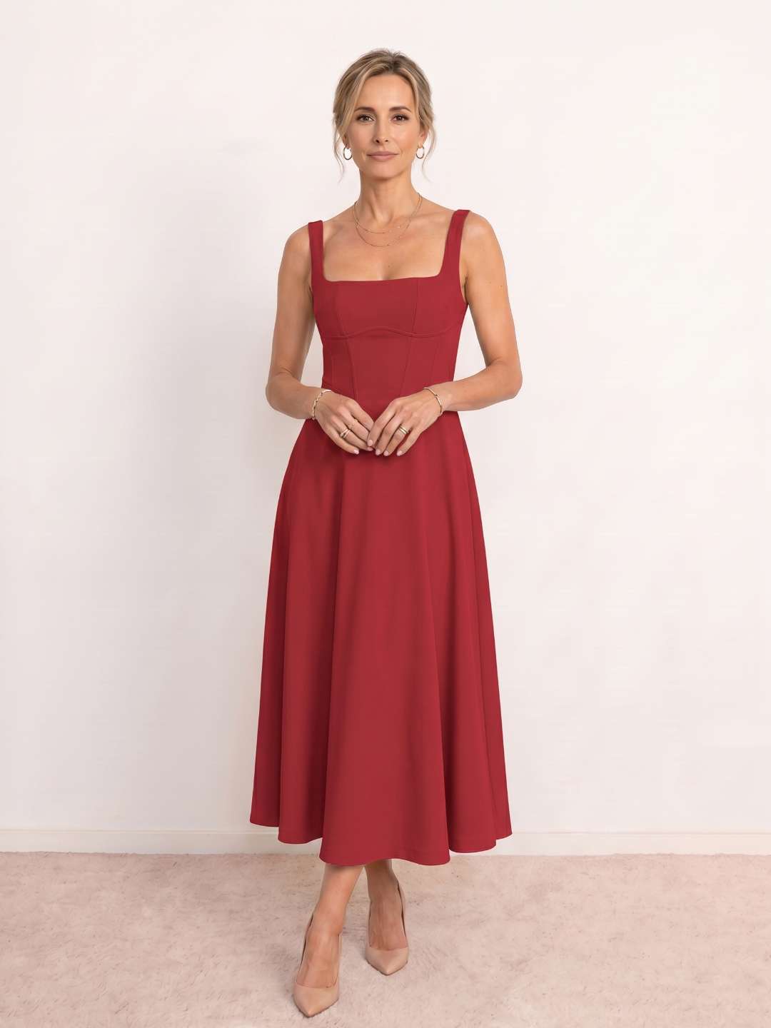 Genoveva | Vestido Escote Cuadrado