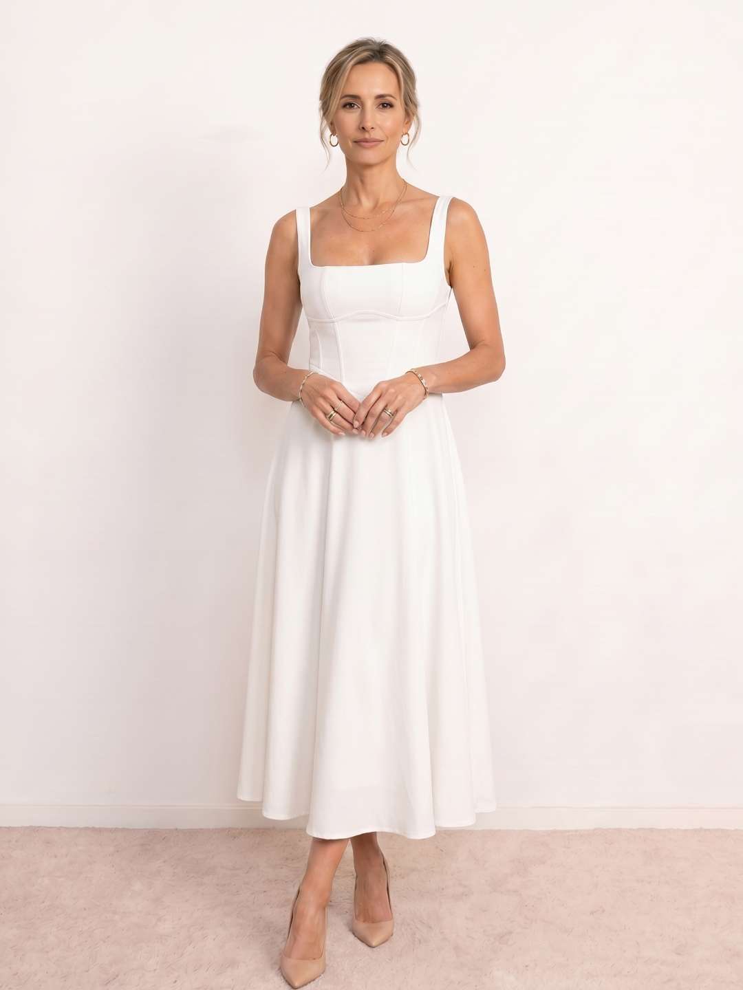 Genoveva | Vestido Escote Cuadrado