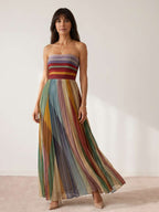 Constanza | Vestido Plisado Multicolor