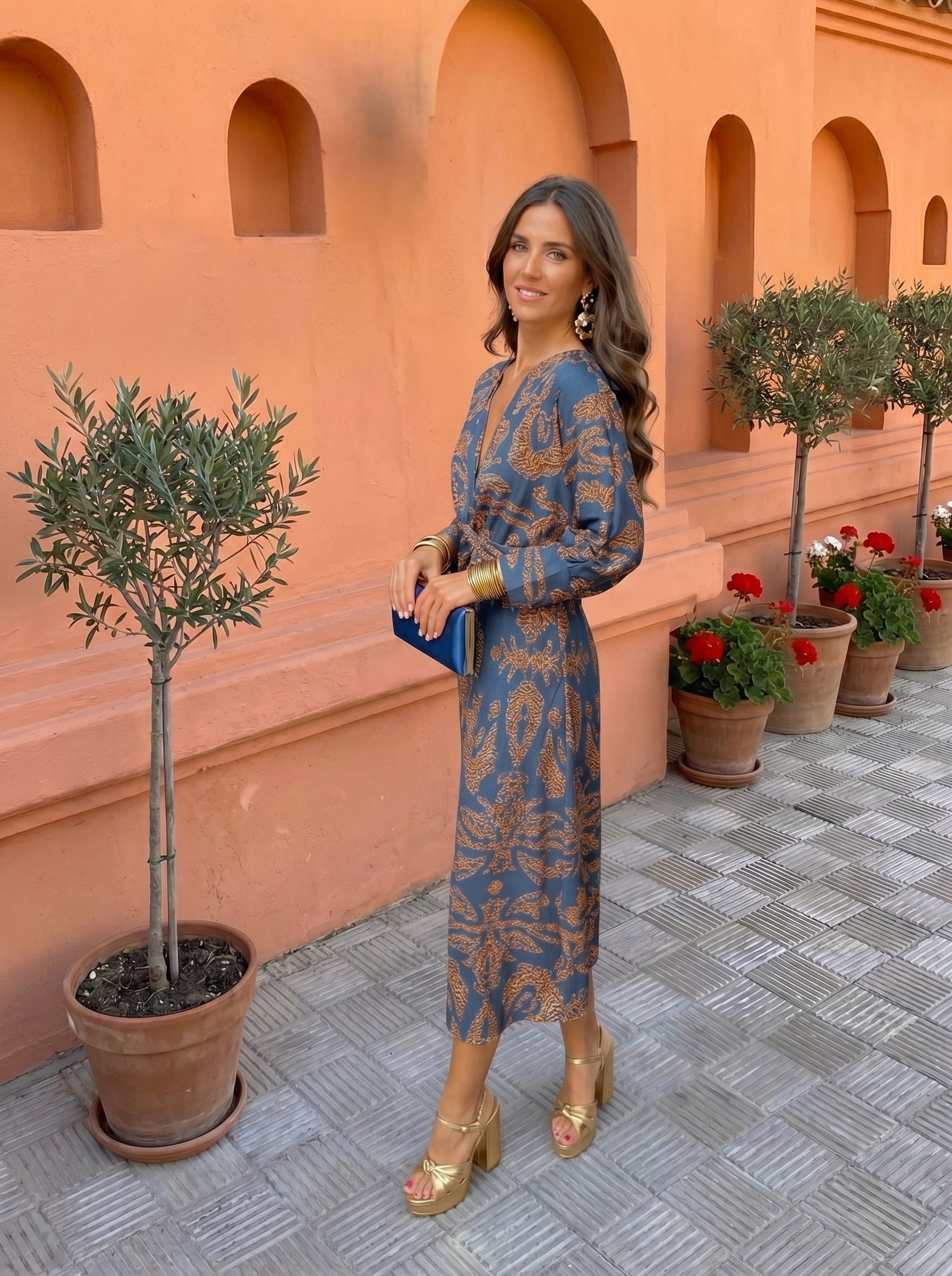 Bruma |Vestido midi con estampado