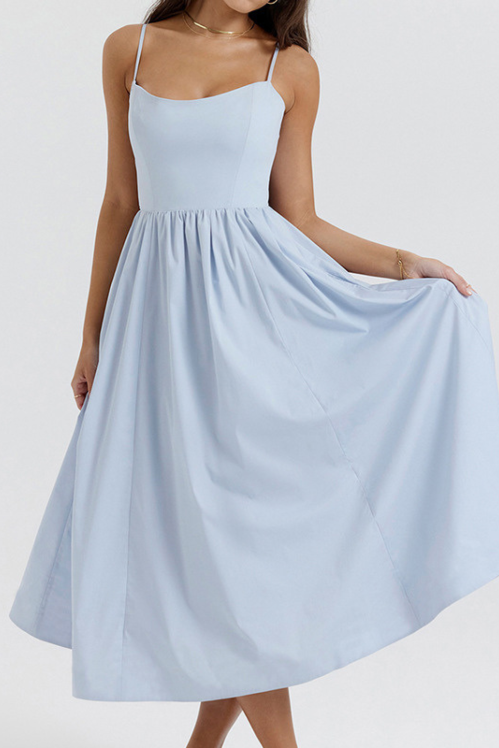 ESTELA | Vestido midi elegante de verano con corsé