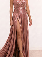 Antonella | Vestido Halter Plisado