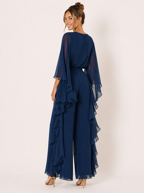 Aurora | Completo elegante en chiffon con volante