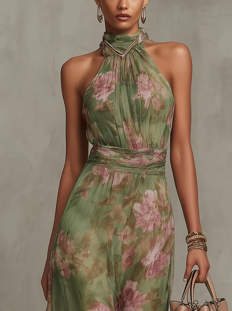 Seseña | Vestido Largo Floral Elegante