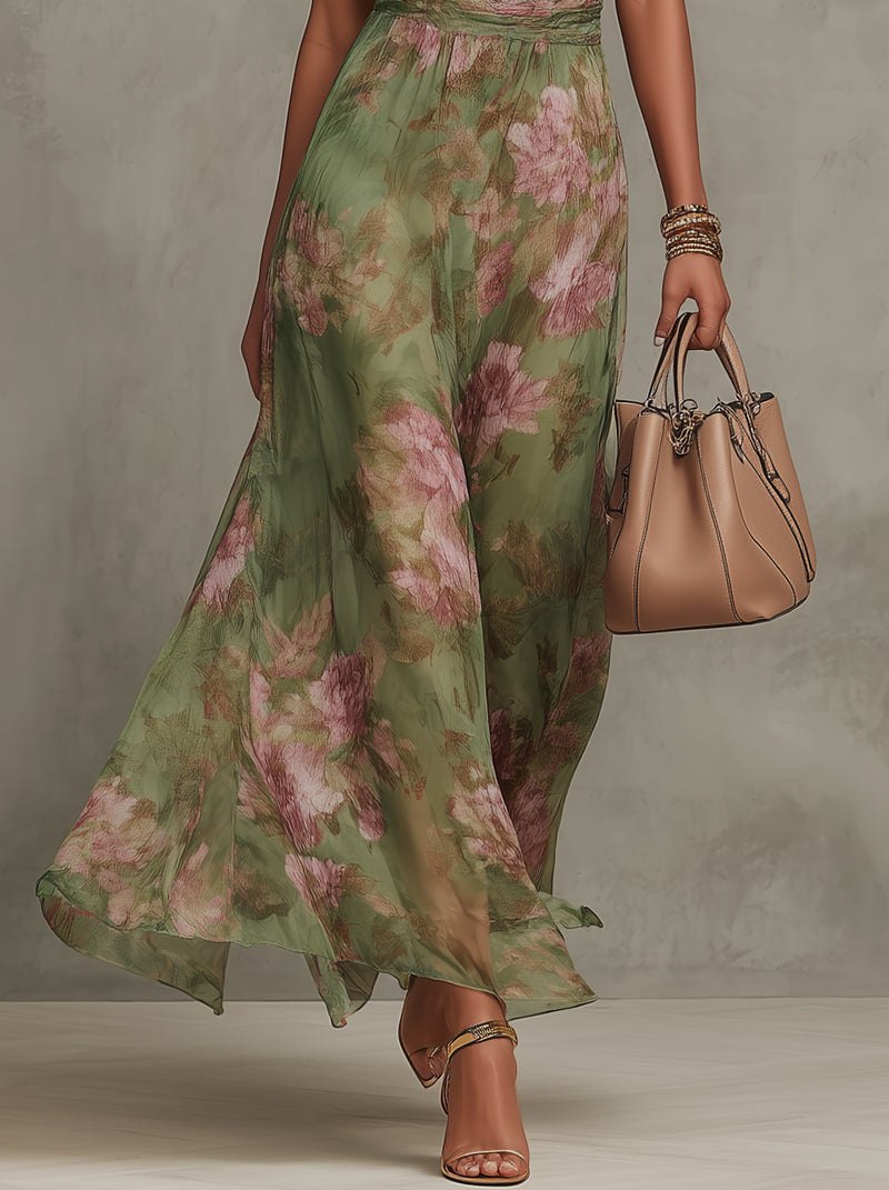 Seseña | Vestido Largo Floral Elegante