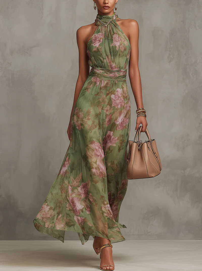Seseña | Vestido Largo Floral Elegante