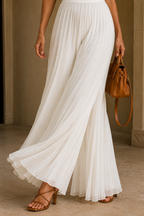 Mono Zsófia | Tuta in georgette plissè bianca