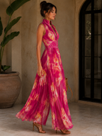 Mono Zsófia | Tuta in georgette plissé rosa