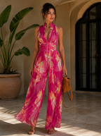 Mono Zsófia | Tuta in georgette plissé rosa