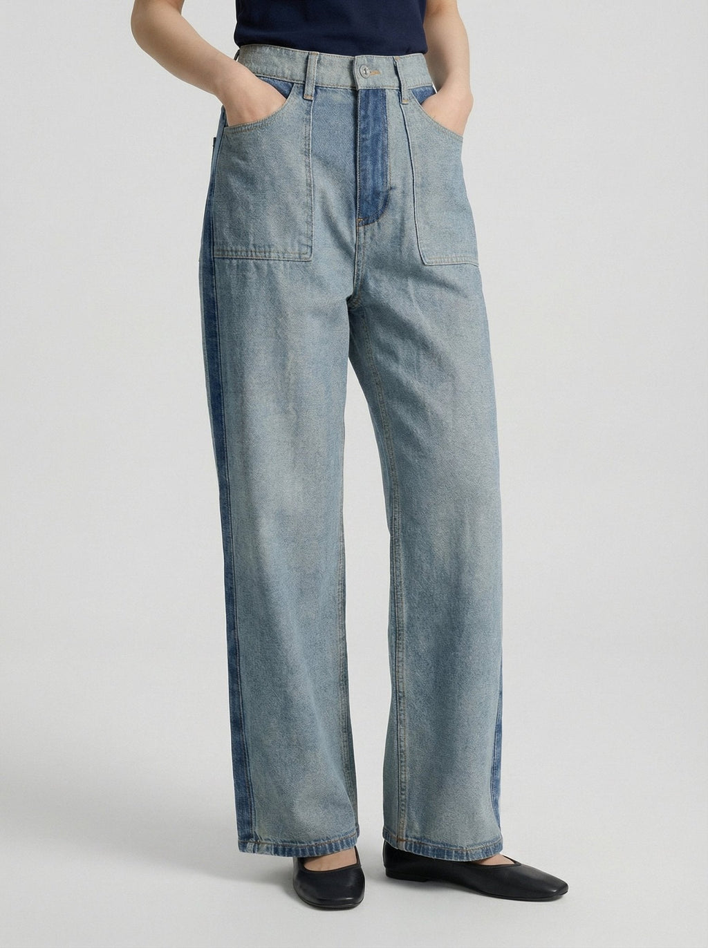 Nora — Jeans wide leg de tiro alto