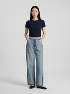 Nora — Jeans wide leg de tiro alto