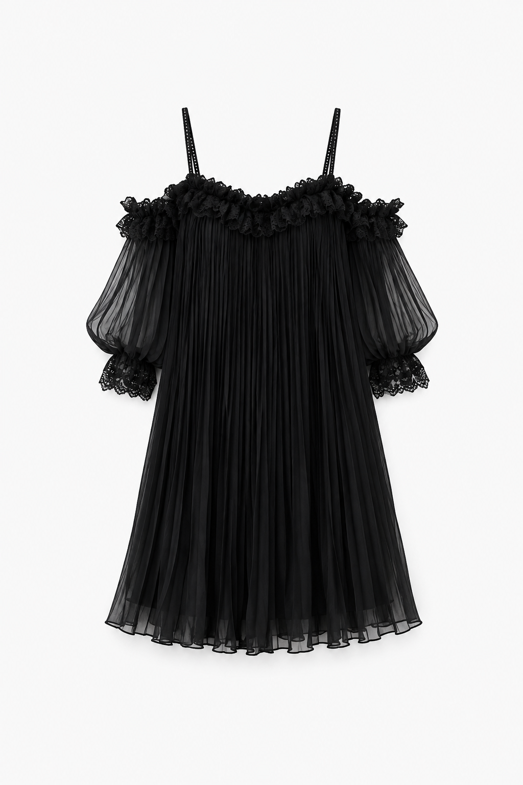 Vittoria | Minivestido Negro con Detalles de Encaje