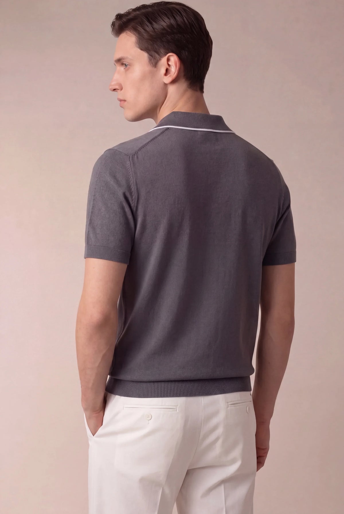 Gino | Polo Gris Oscuro